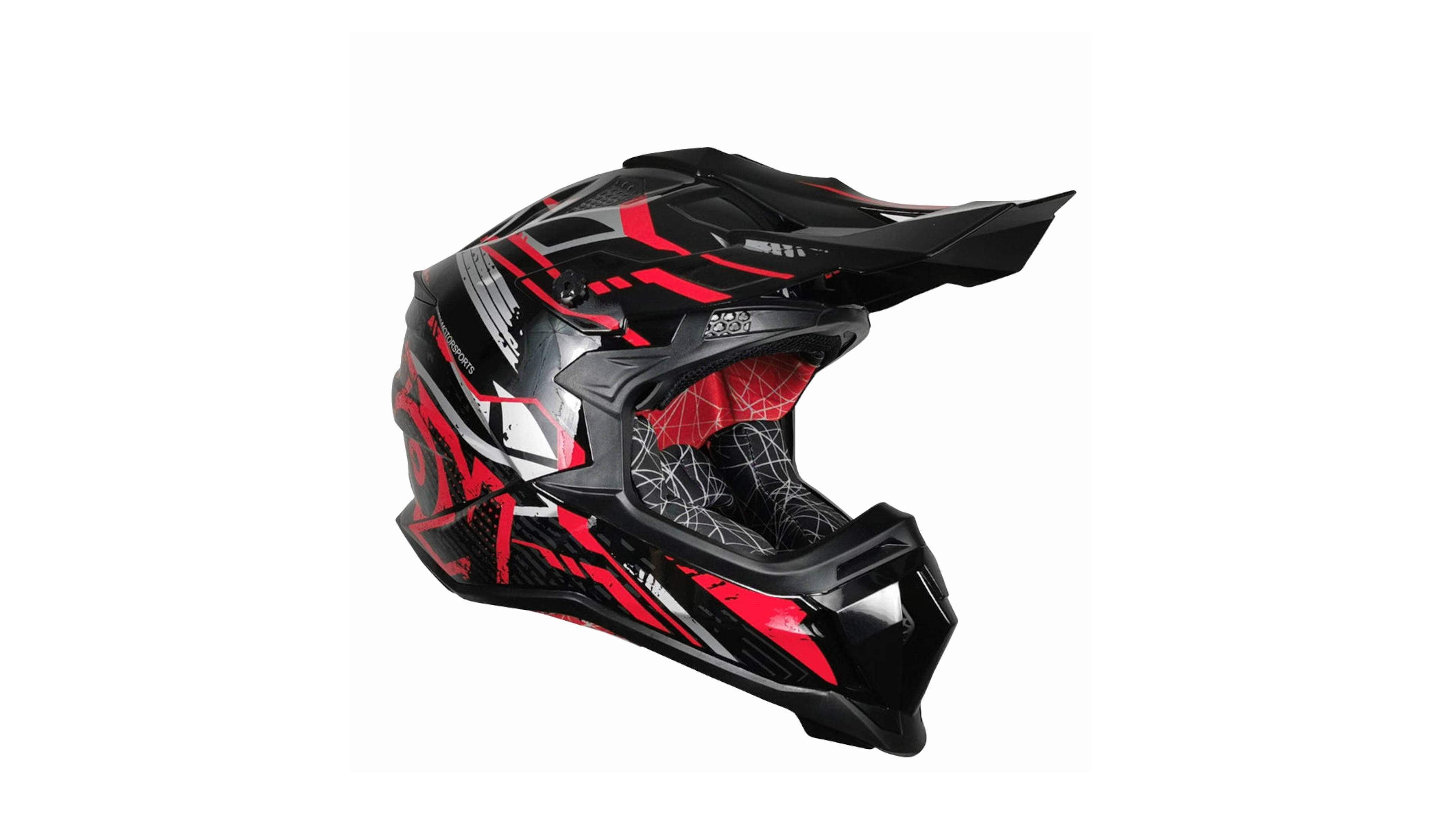 Casco kov Dirt Cross Rojo Off-Road para Motocross Certificado Dot
