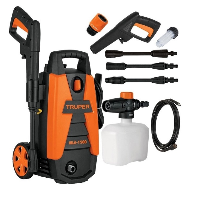 Hidrolavadora Eléctrica Maquina para lavar 1500PSI HILA-1500 Truper Para Lavar Carros Autos Casa Limpieza en General 