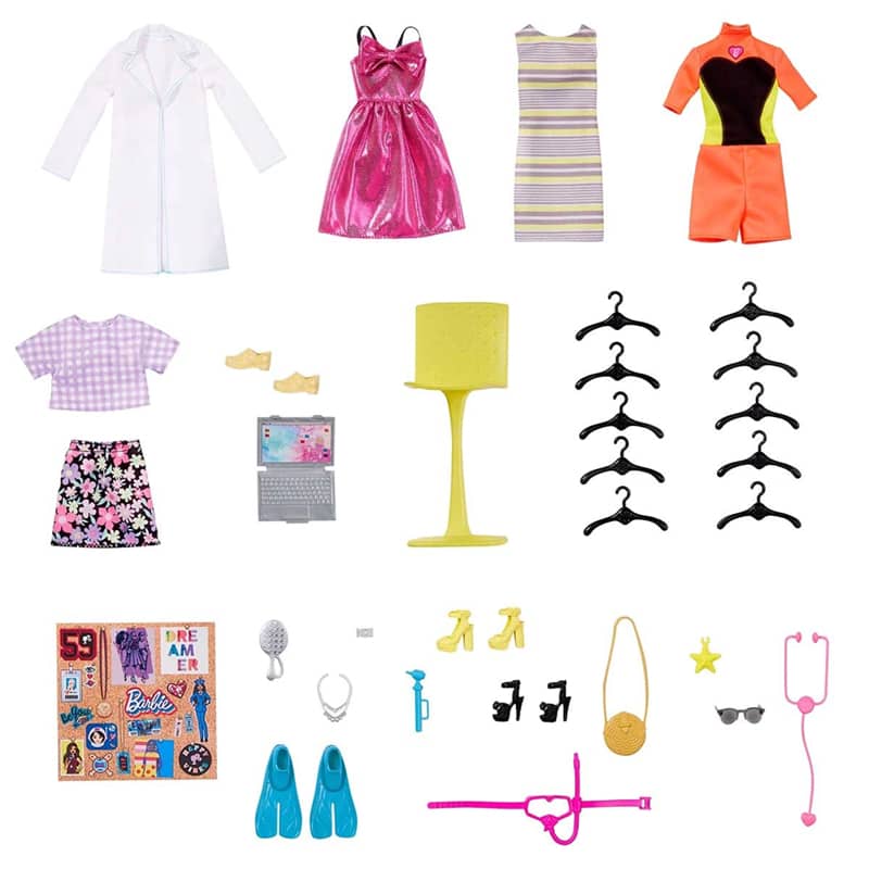 Barbie Closet De Ensueño: Ropa Y Accesorios Para Muñeca