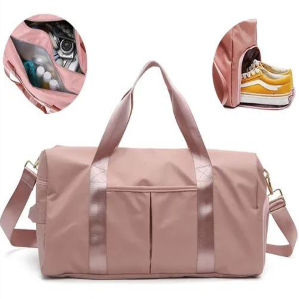 Maleta Bolsa Deportiva Gimnasio Fitness Viaje mochila Rosa