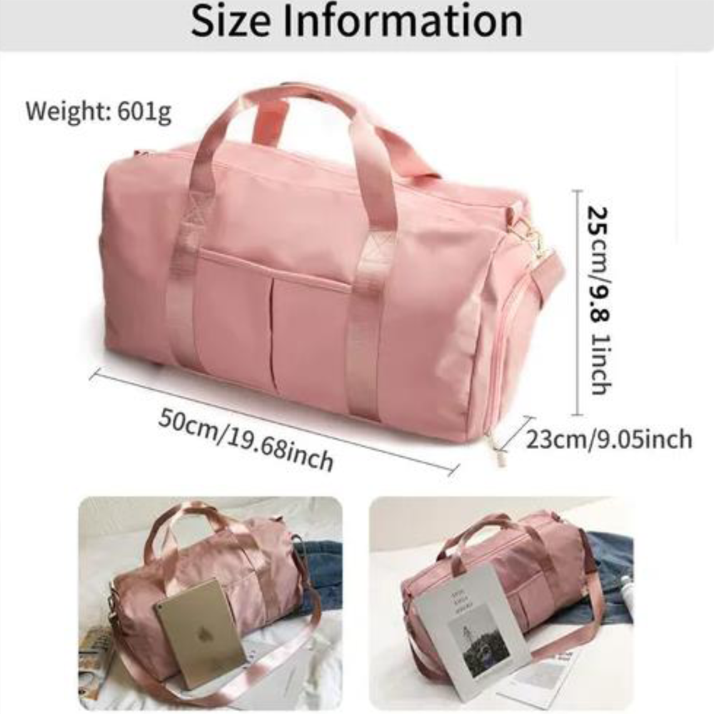 Maleta Bolsa Deportiva Gimnasio Fitness Viaje mochila Rosa