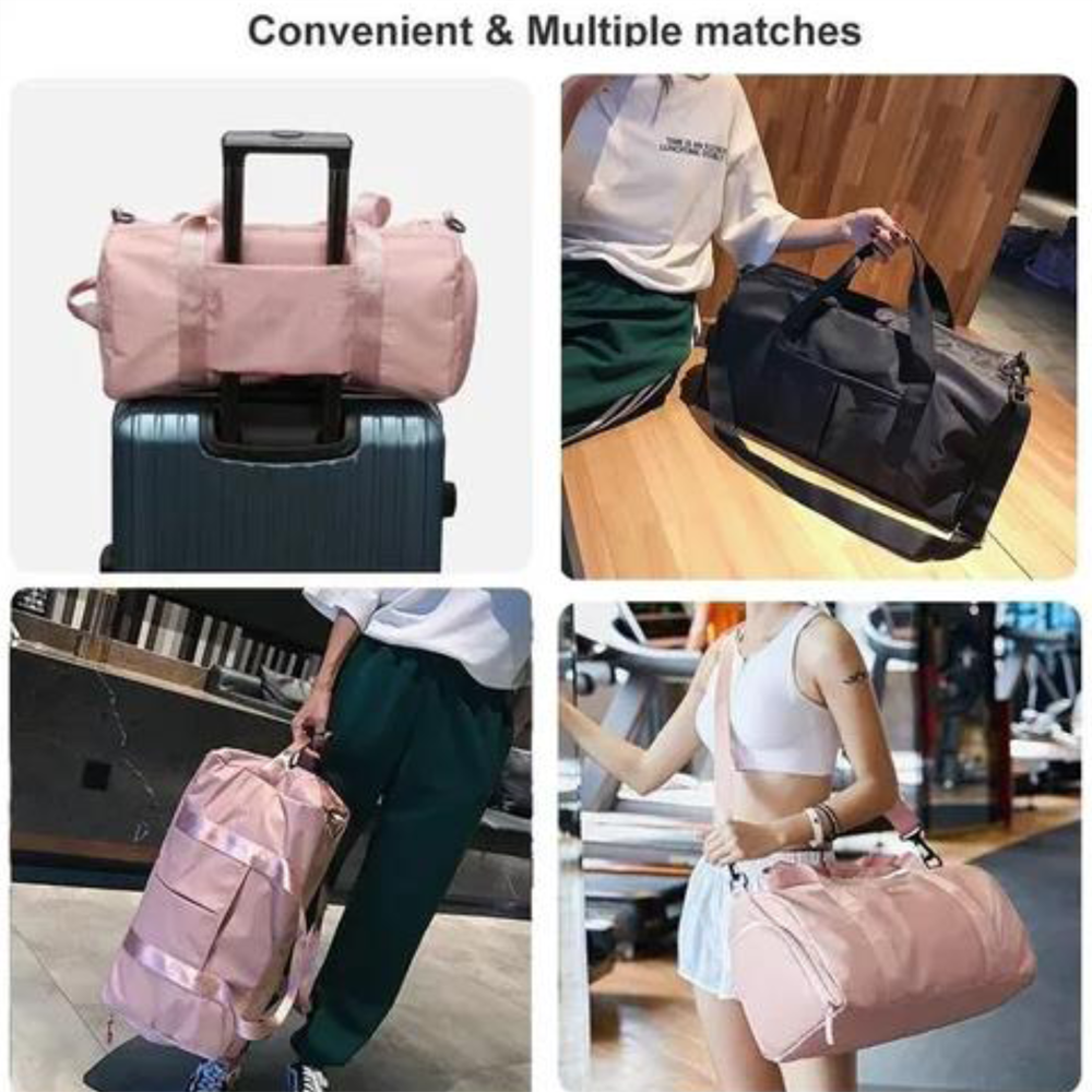 Maleta Bolsa Deportiva Gimnasio Fitness Viaje mochila Rosa