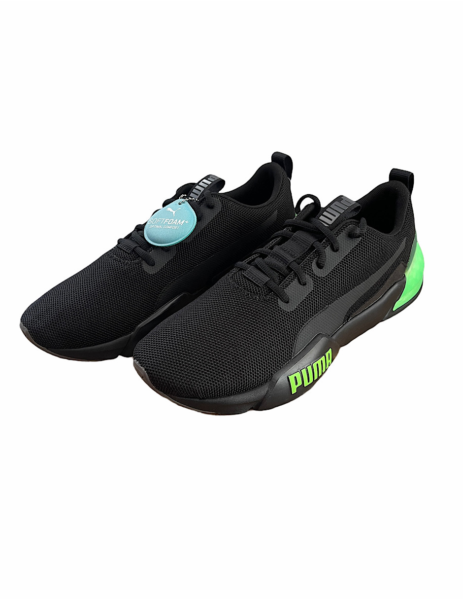 TENIS PUMA CELL VORTO MESH negro con verde