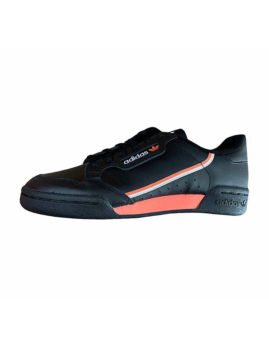 TENIS ADIDAS CONTINENTAL 80 negro con naranja