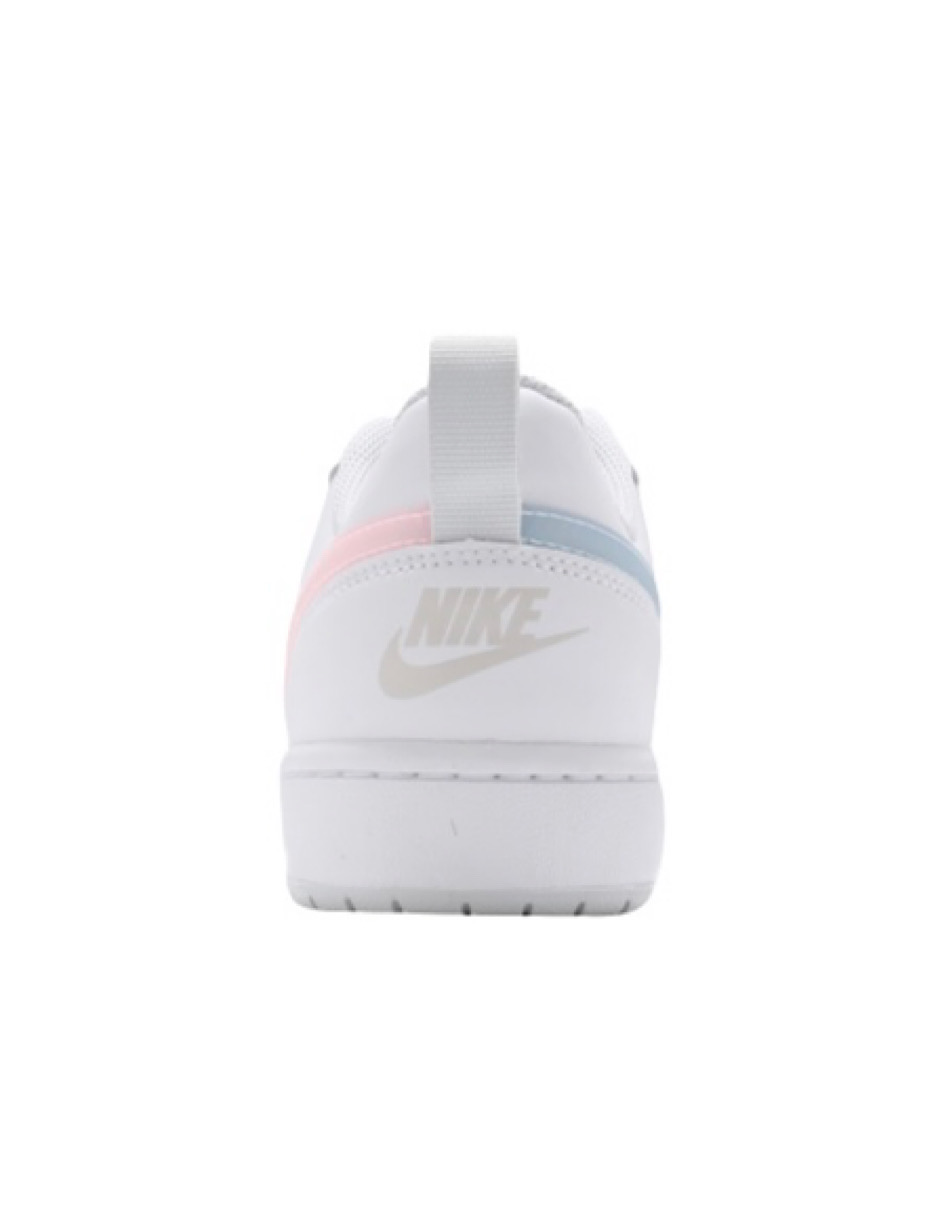 TENIS NIKE COURT BOROUGH LOW MWH (GS) blanco palomas rosa y azul