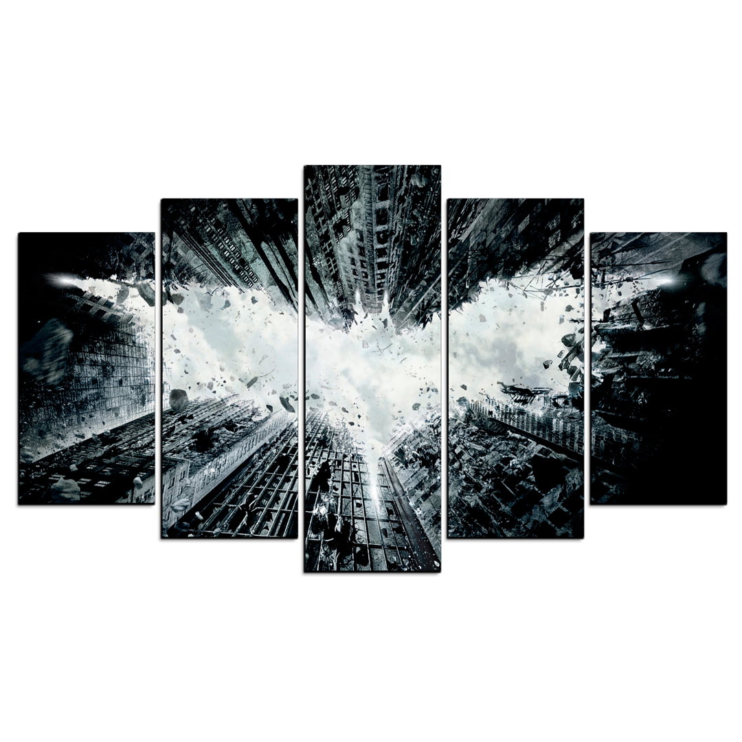 Tableau Toile Batman Dark Knight – 5 Panneaux, Décoration Murale Art Super-héros