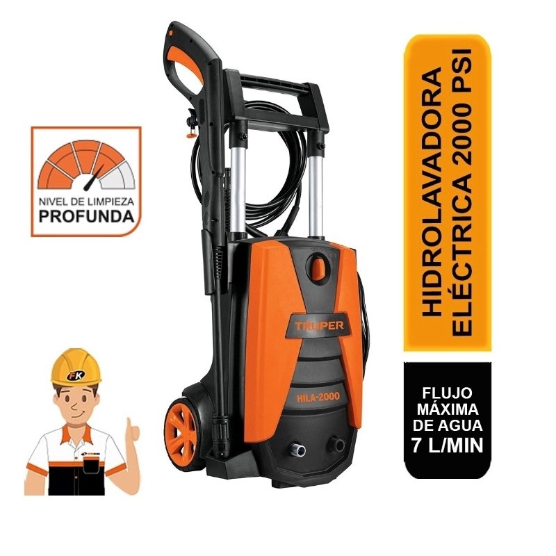 Karcher Eléctrica Hidro lavadora Eléctrica Calidad Premium HILA-200 para Auto Lavados Limpieza Profunda Lava Autos casas Yates
