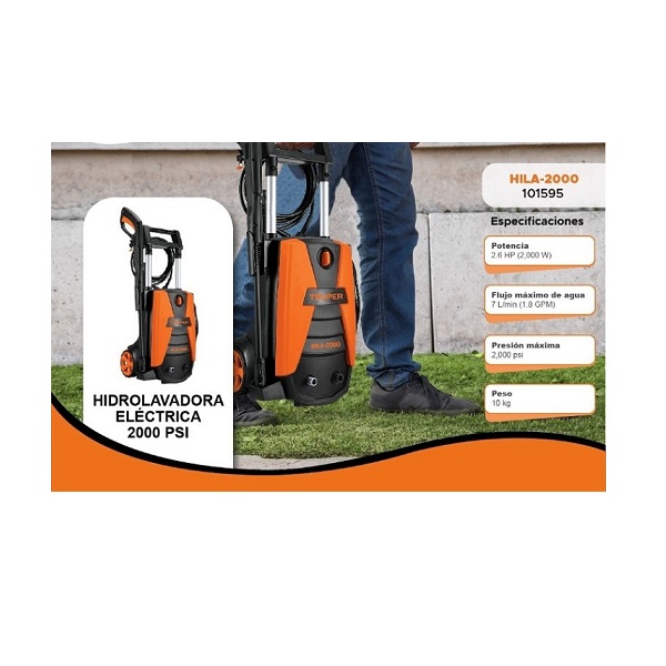 Karcher Eléctrica Hidro lavadora Eléctrica Calidad Premium HILA-200 para Auto Lavados Limpieza Profunda Lava Autos casas Yates