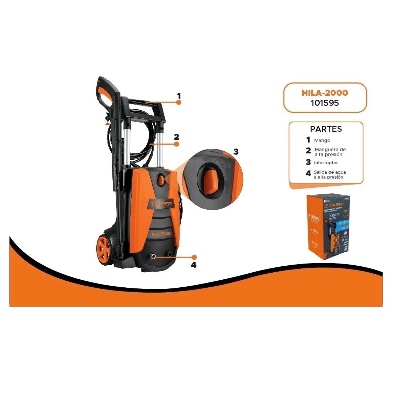 Karcher Eléctrica Hidro lavadora Eléctrica Calidad Premium HILA-200 para Auto Lavados Limpieza Profunda Lava Autos casas Yates