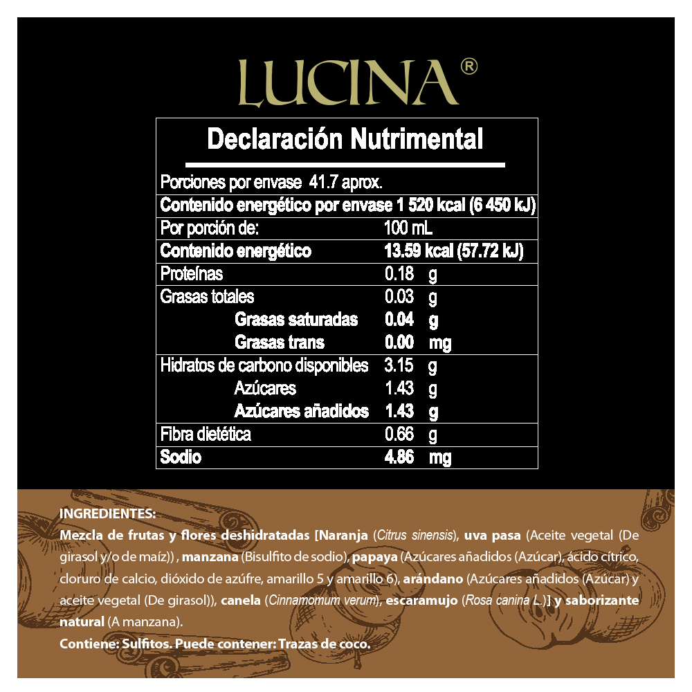 SUEÑOS DEL PARAISO  TISANA FRUTAL 500GR LUCINA 