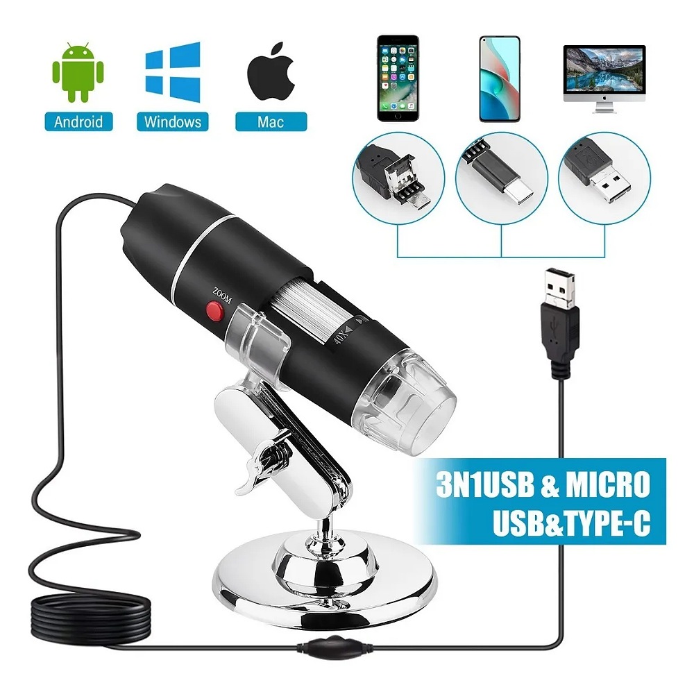 Mini Microscopio Digital Usb Led 1000x Zoom