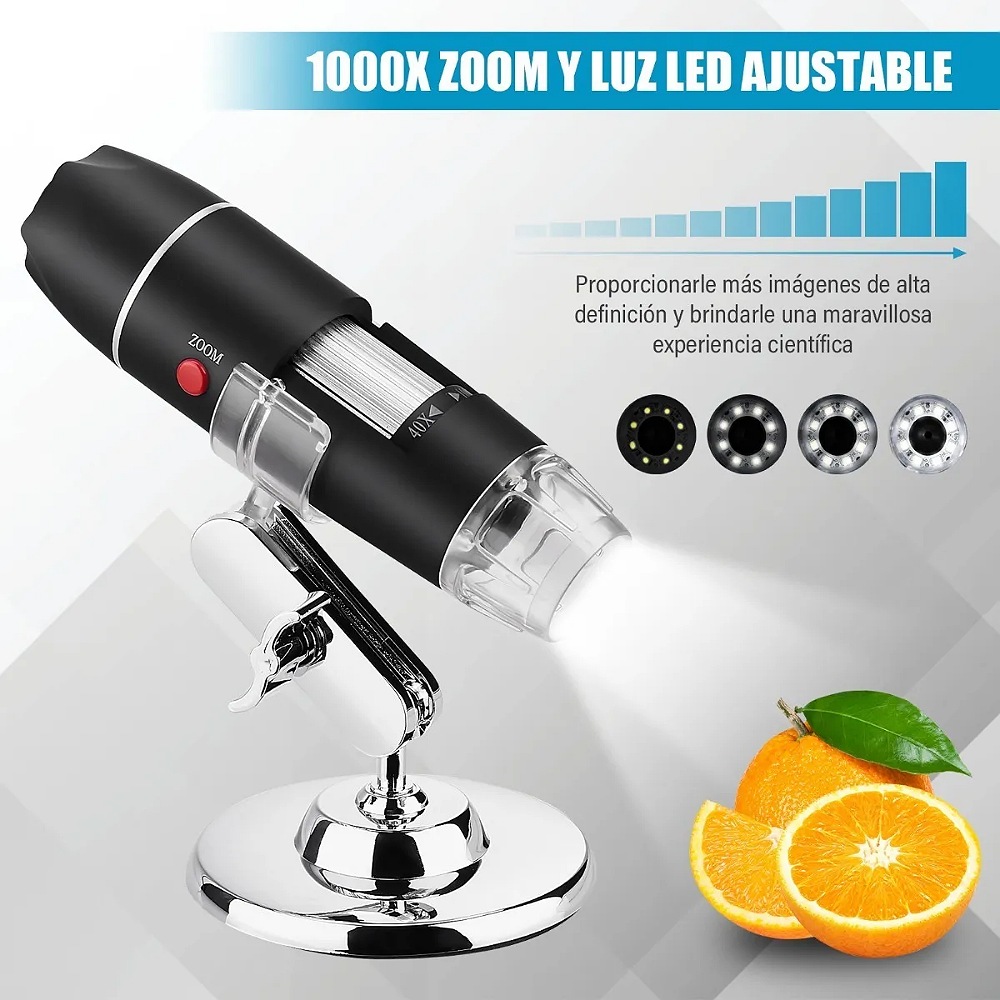 Mini Microscopio Digital Usb Led 1000x Zoom