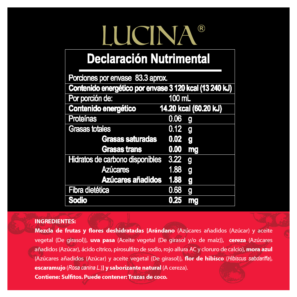 ROJA TENTACION TISANA FRUTAL 1KG LUCINA 