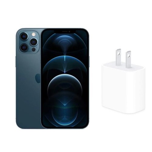 Apple Iphone 12 Pro Max Azul Pacifico 256GB Reacondicionado Grado A + Cubo  Cargador