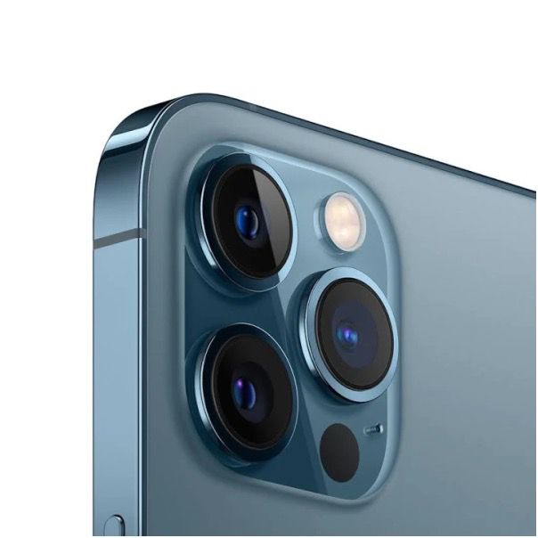 Apple Iphone 12 Pro Max Azul Pacifico 256GB Reacondicionado Grado A + Cubo Cargador .