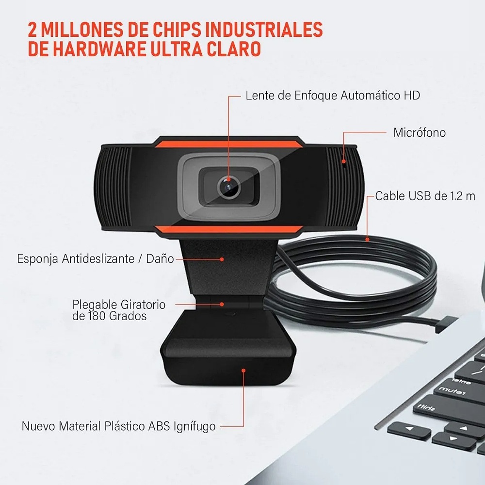 Cámara Web Full Hd 1080p Usb Con Micrófono Favorito 18 opiniones
