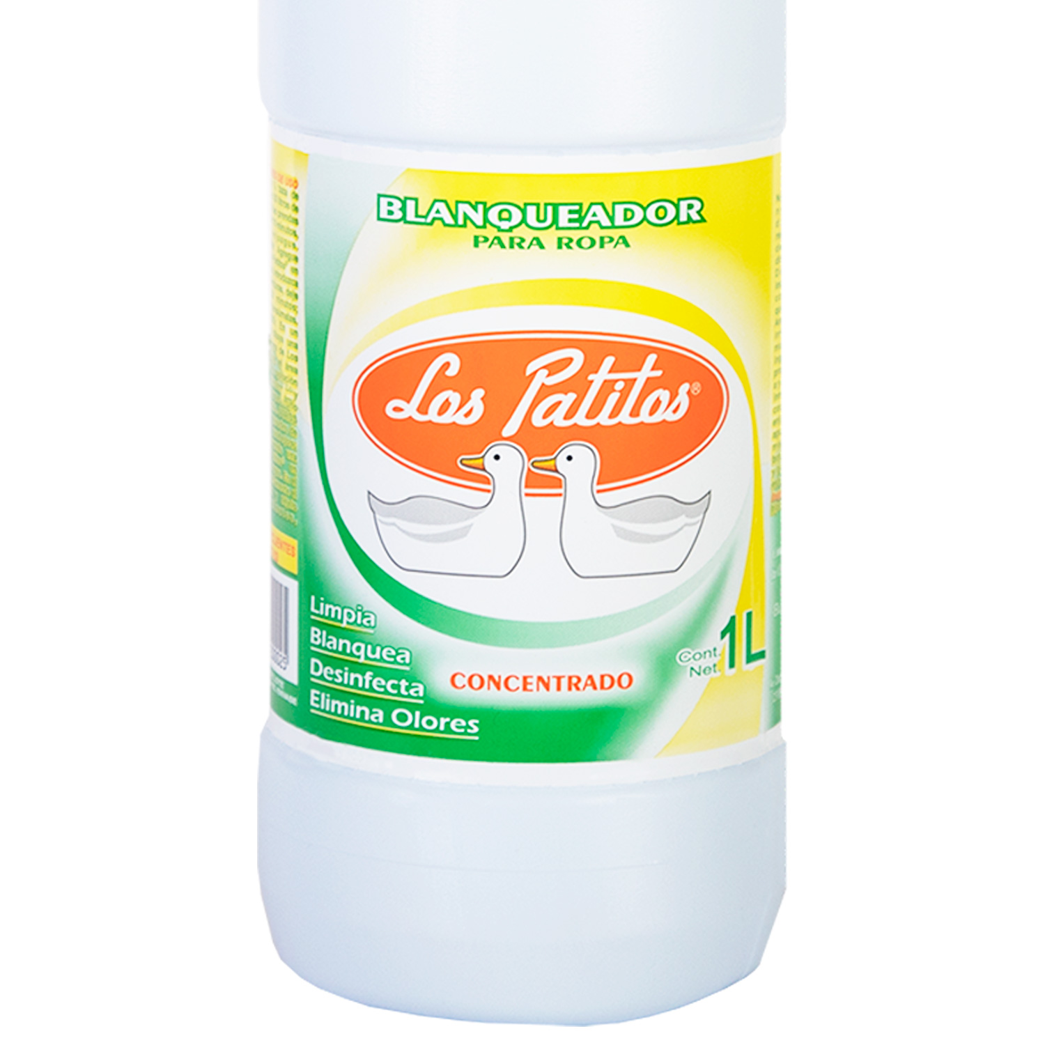 Cloro Los Patitos, Caja Con 12 Botellas 1 Litro Blanqueador de ropa 