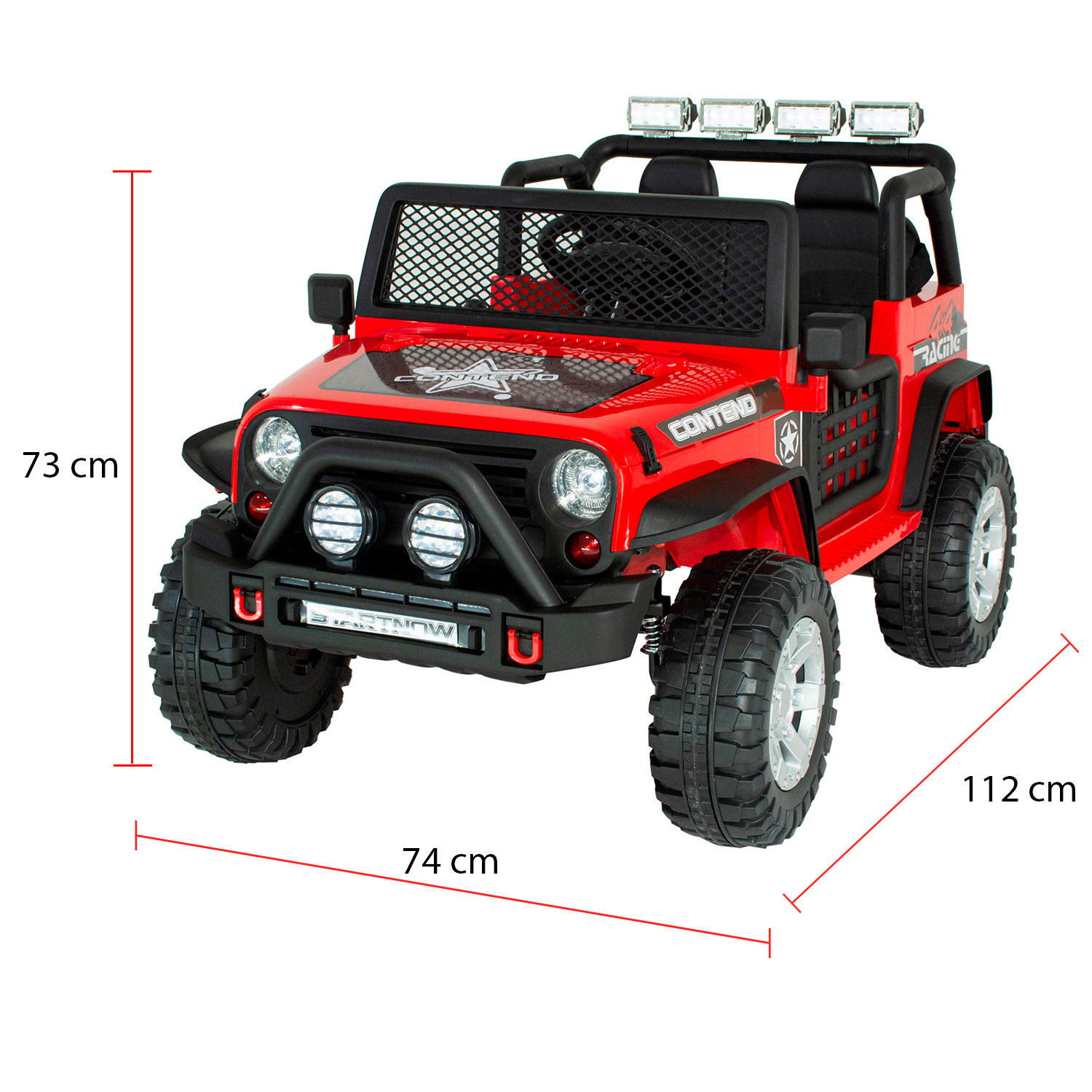 Montable Electrico Jeep 4x4 8 km/h Rojo Camioneta Little Monkey