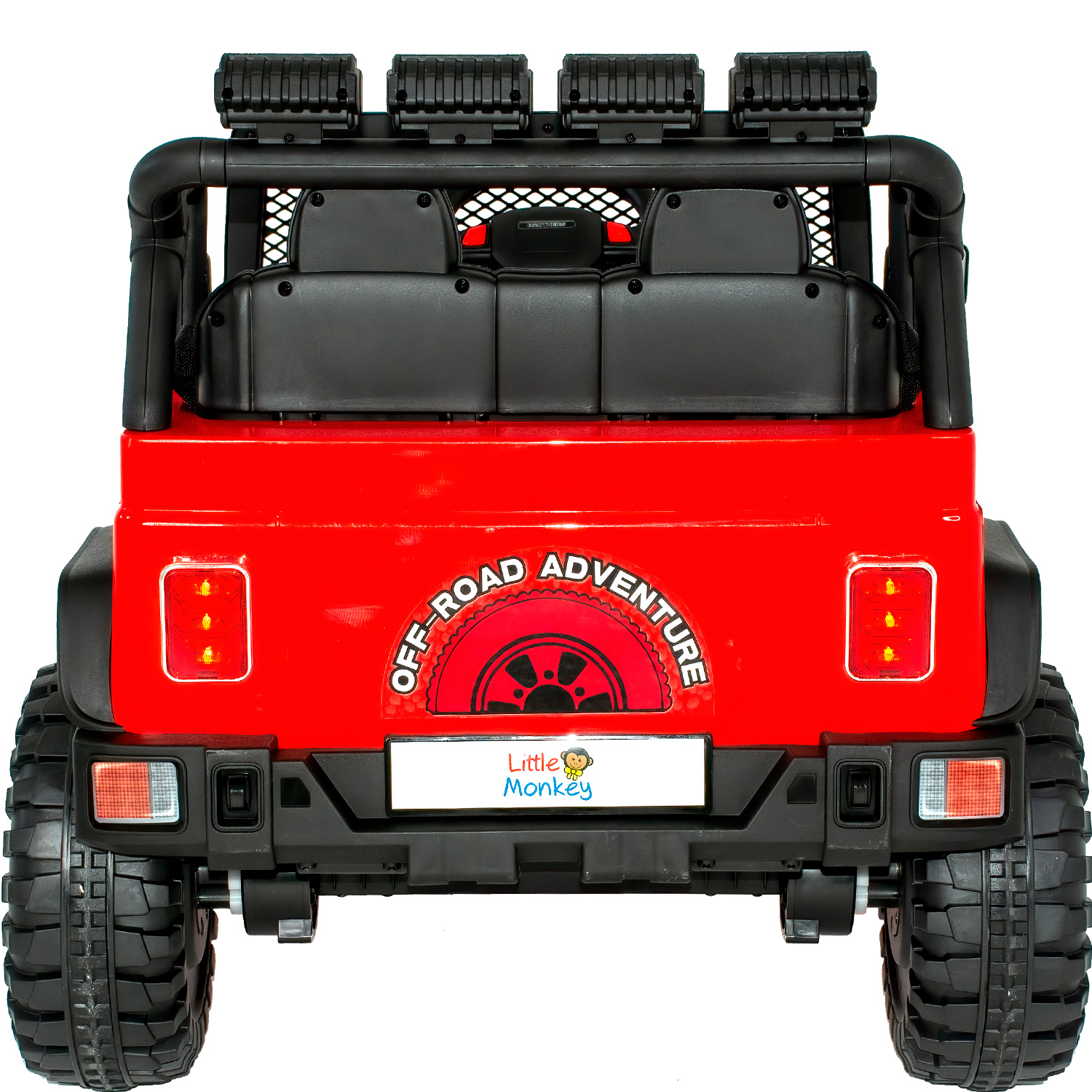 Montable Electrico Jeep 4x4 8 km/h Rojo Camioneta Little Monkey