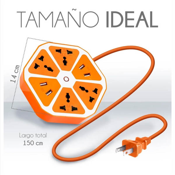 Multicontacto Usb Hexagonal Socket