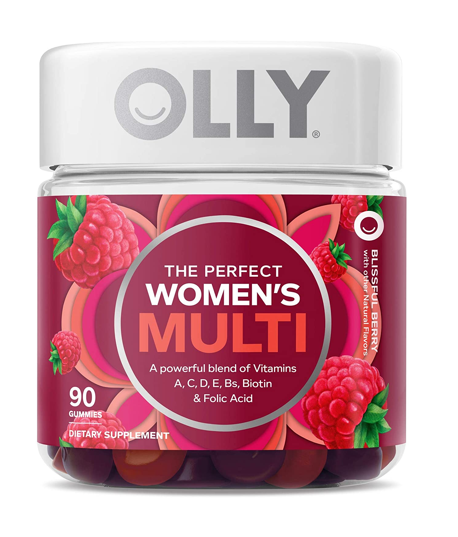 OLLY Goma multivitamínica para mujer vitaminas A, D, C 90 gomitas 14.08 Onzas