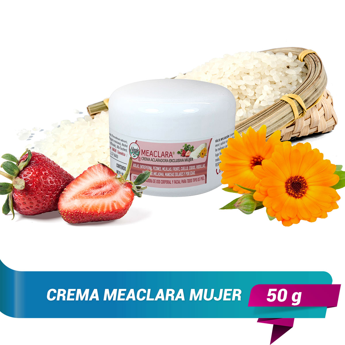 Crema Aclaradora MEACLARA para Mujer de 50 g