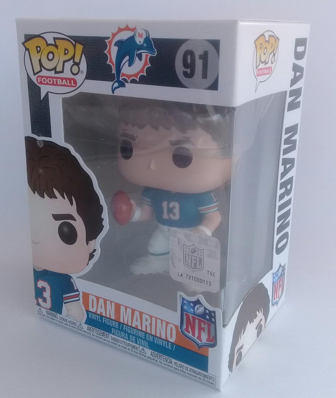 Funko Pop! Nfl Legends Dan Marino #91 Miami Dolphins
