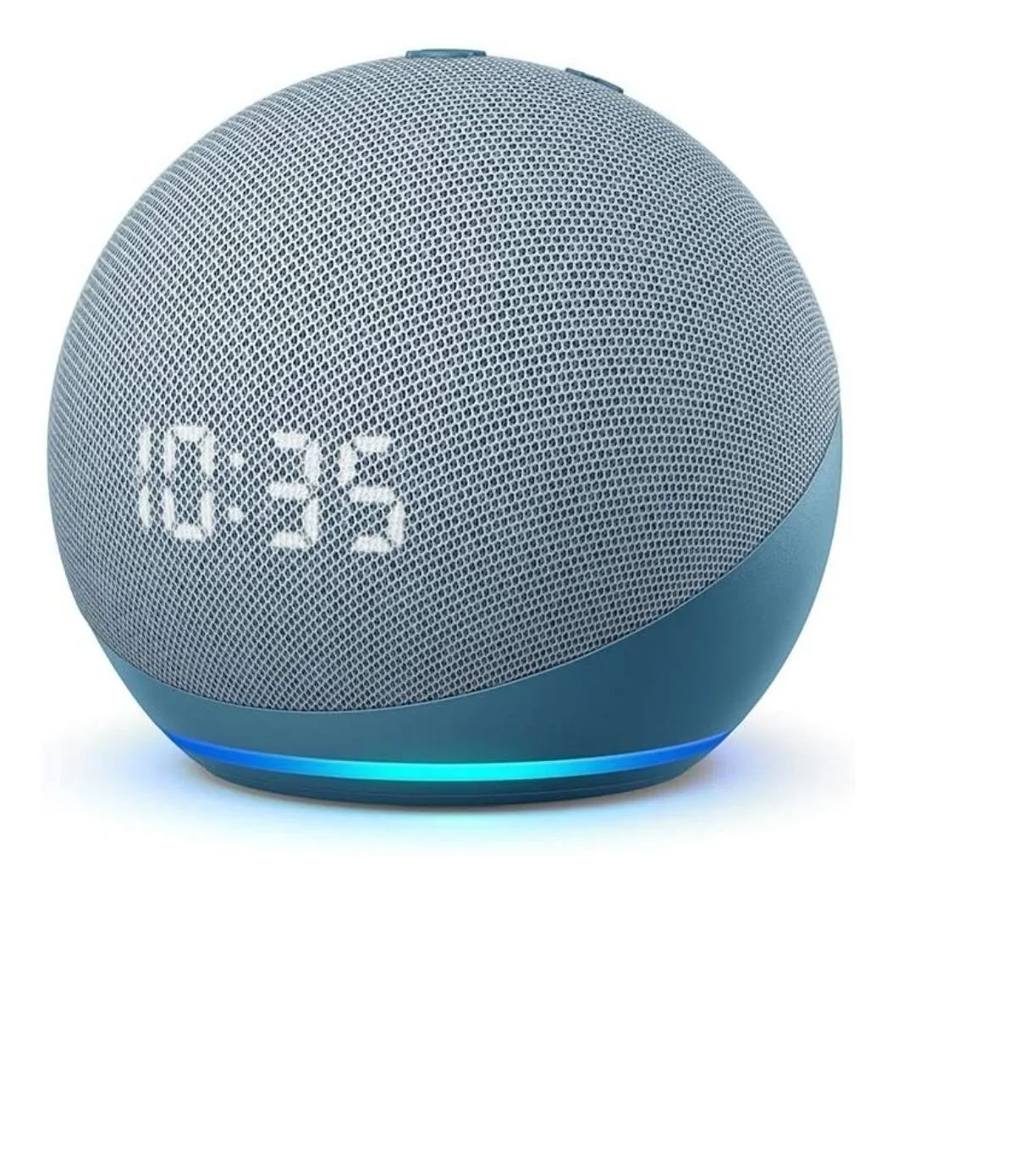 Amazon Echo Dot 4th Gen With Clock Con Asistente Virtual Alexa, Pantalla Integrada Twilight Blue