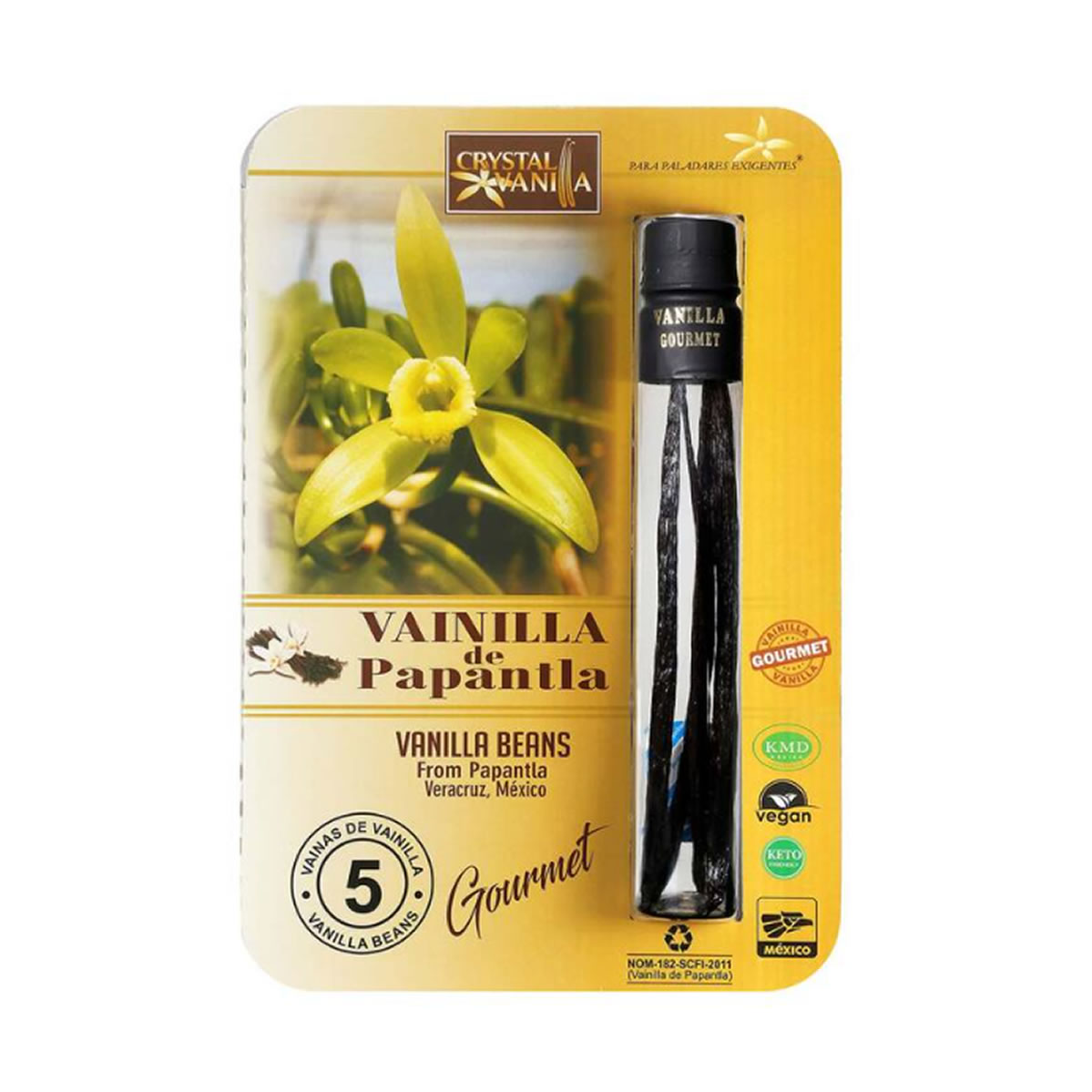 Vainilla en Vaina, Crystal Vainilla 5 Vainas 20 gr.