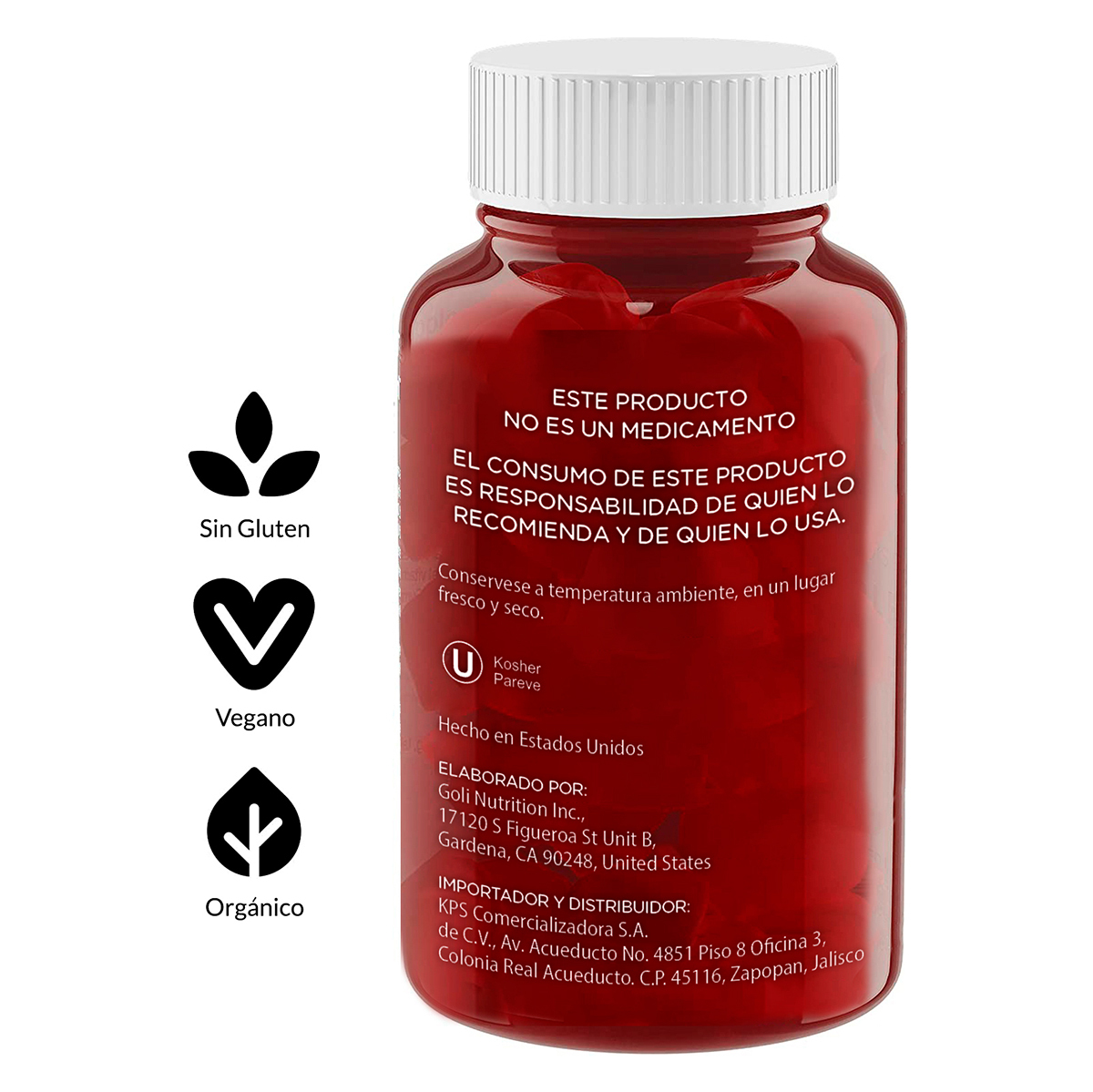   2 Pack Golí Gomitas Vinagre De Sidra Manzana 120 Piezas