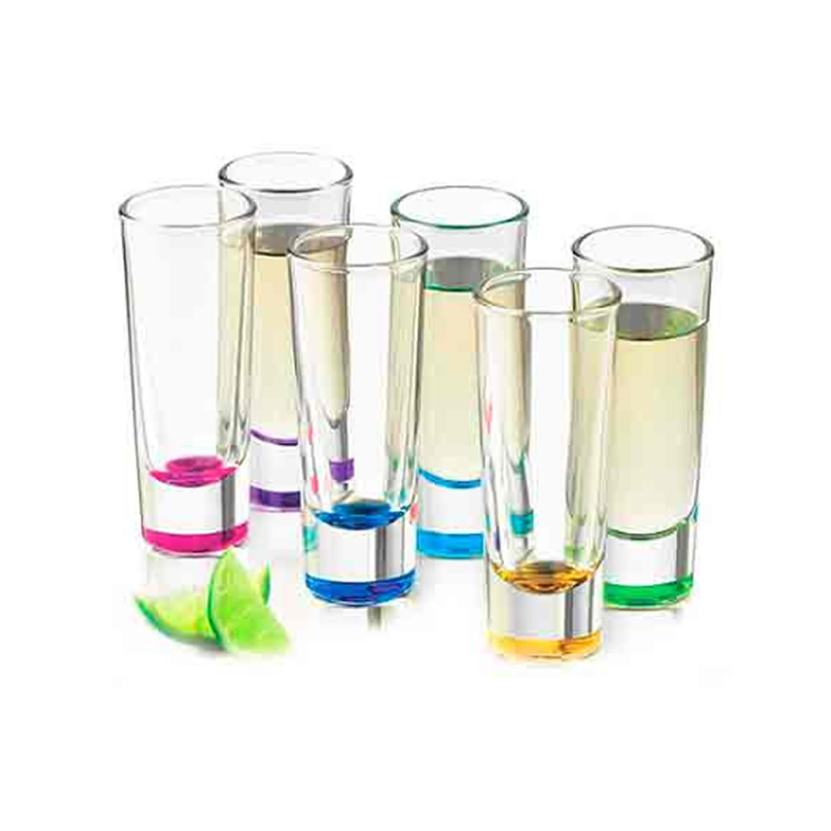Vasos Tequileros Colors Crisa 6 pzas
