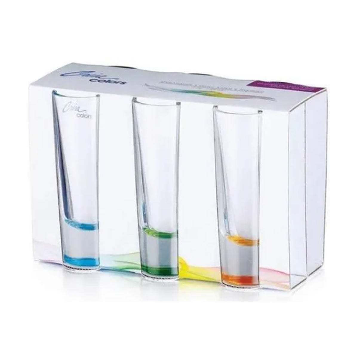 Vasos Tequileros Colors Crisa 6 pzas