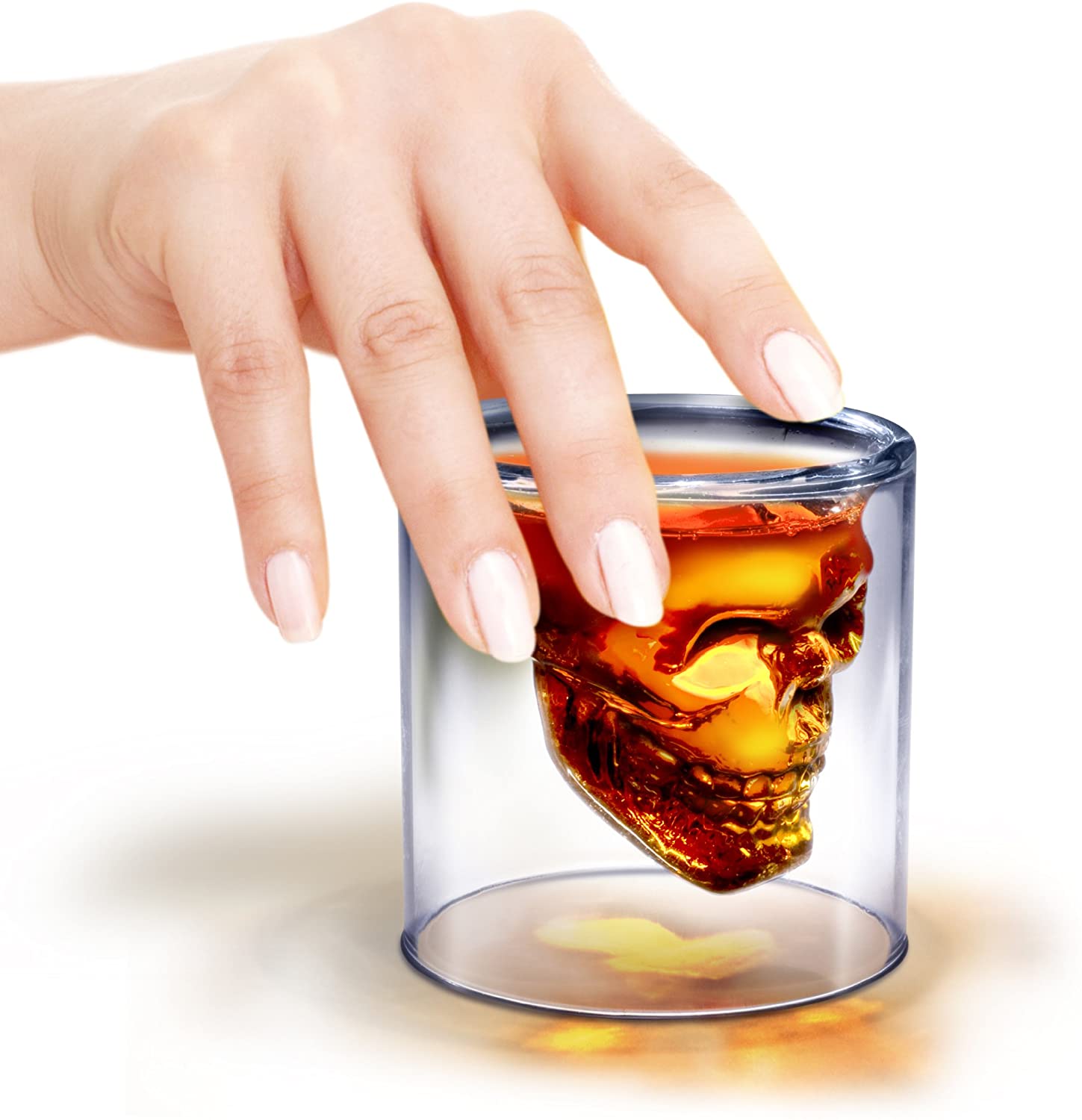 Set De Shots 2 Vasos Cristal Calavera Doomed Craneo 13 cm (2 pzas)