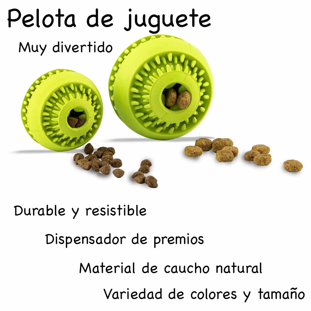 Juguete pelota para perro croquetas resistente calidad Chico Mr. Wuff