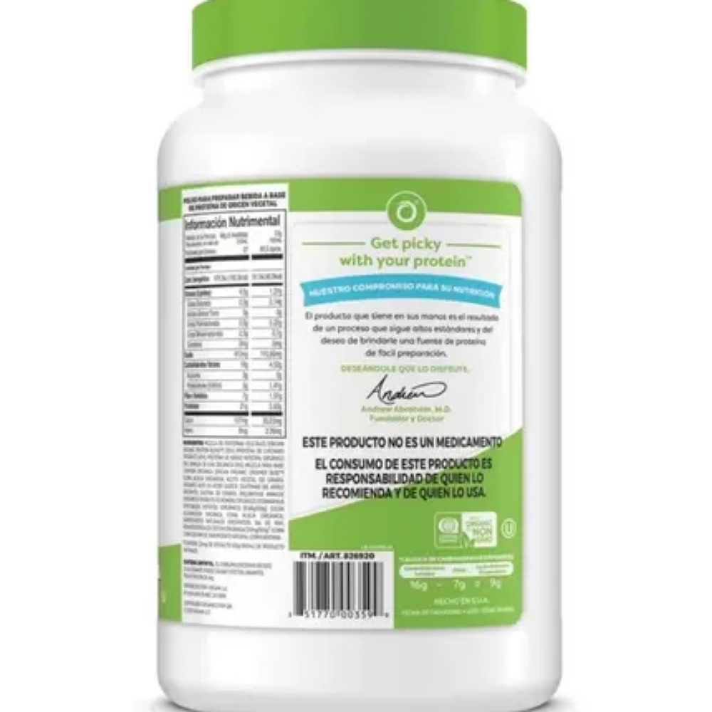 Proteina Organica Polvo Orgain 1.242 Kg Chocolate 