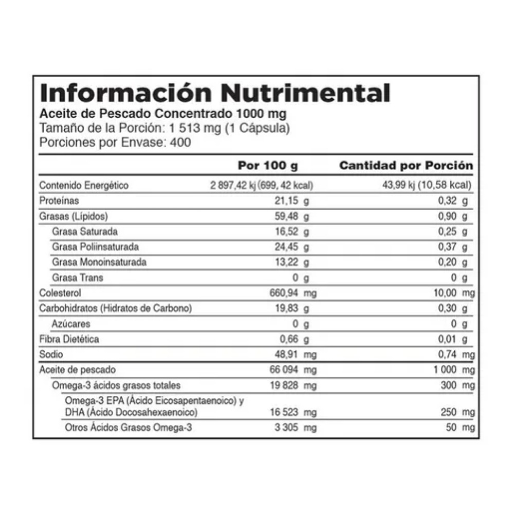 Kirkland Signature Aceite De Pescado 1,000 Mg 400 Cápsulas.