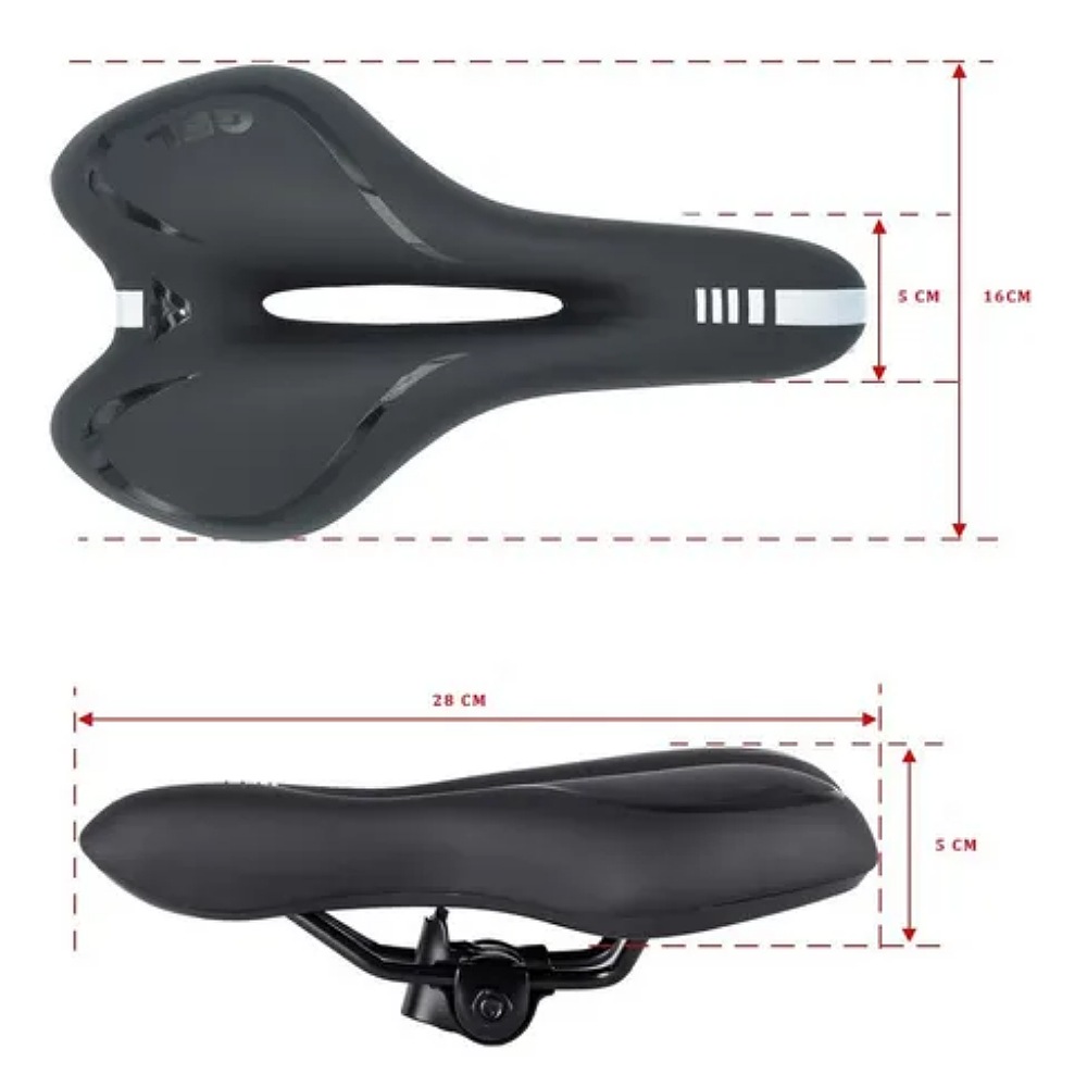 Asiento Cómodo De Bicicleta Con Cojín Suave