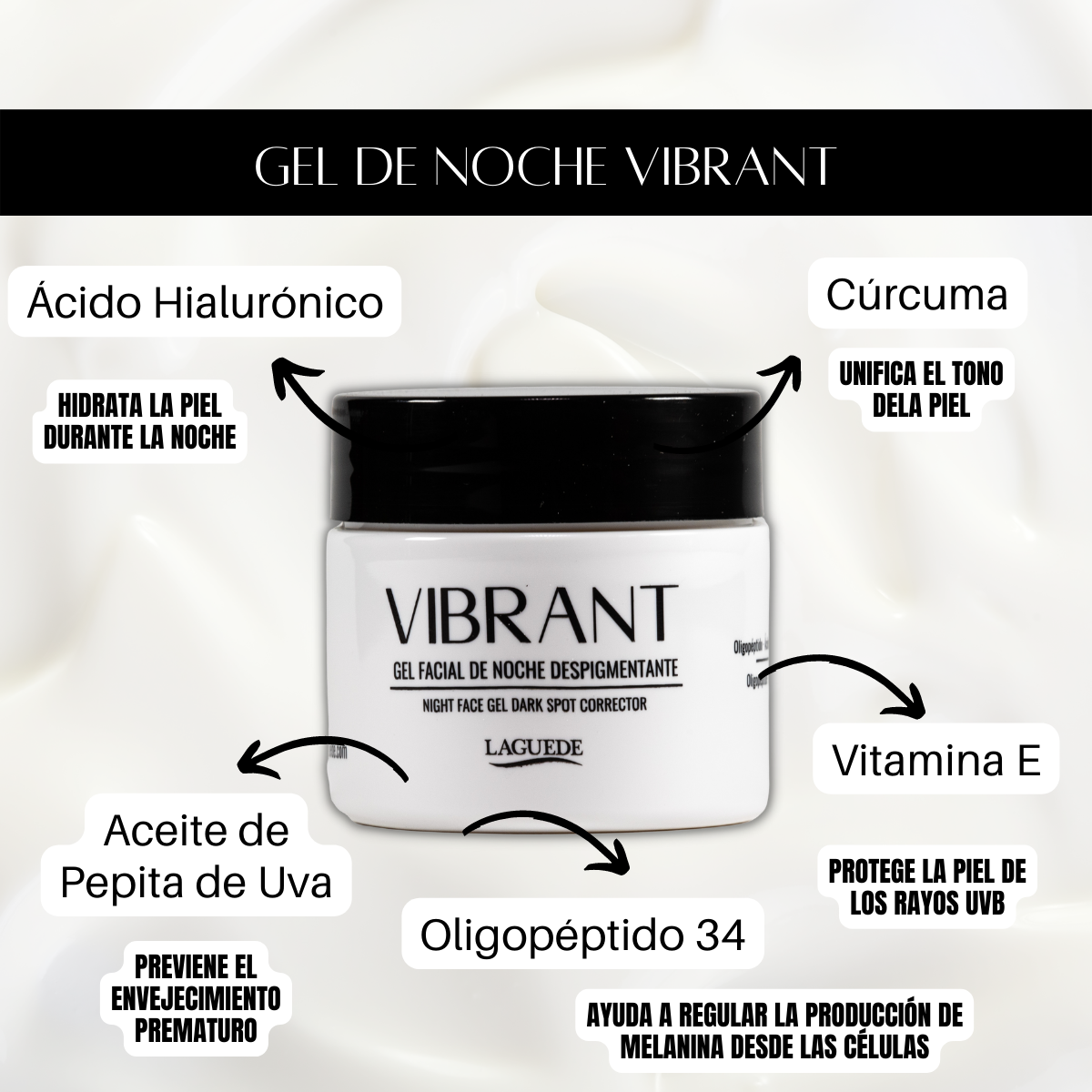 GEL FACIAL DE NOCHE DESPIGMENTANTE VIBRANT
