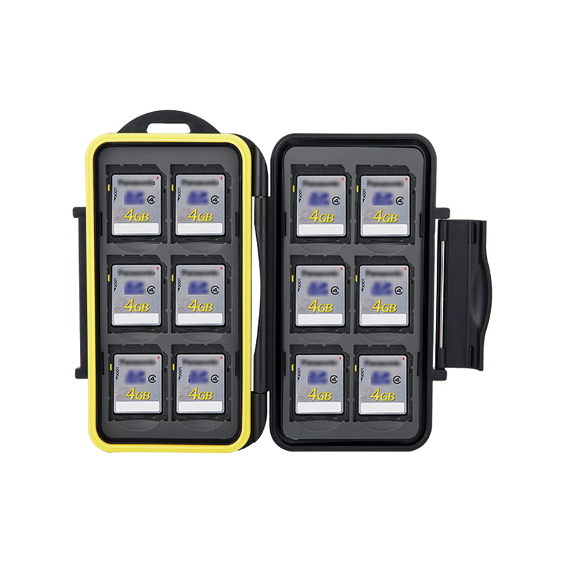 Estuche de Memorias Capacidad 12 SD JJC MC-SD12 Color Negro