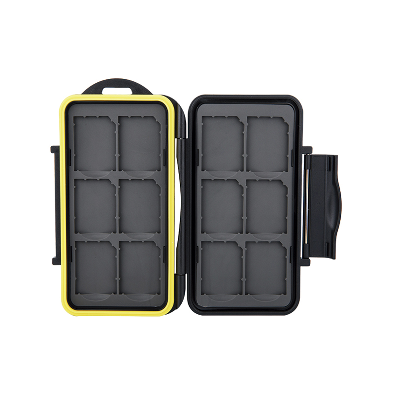 Estuche de Memorias Capacidad 12 SD JJC MC-SD12 Color Negro