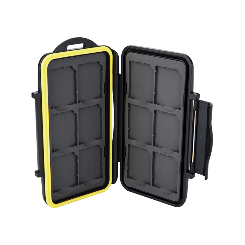 Estuche de Memorias Capacidad 12 SD JJC MC-SD12 Color Negro