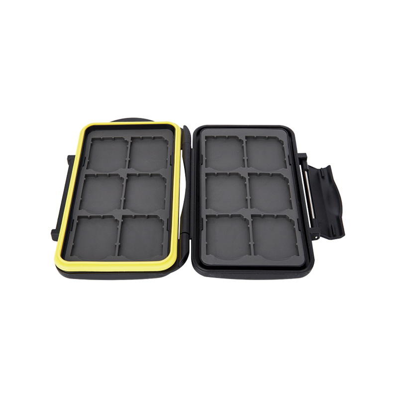 Estuche de Memorias Capacidad 12 SD JJC MC-SD12 Color Negro