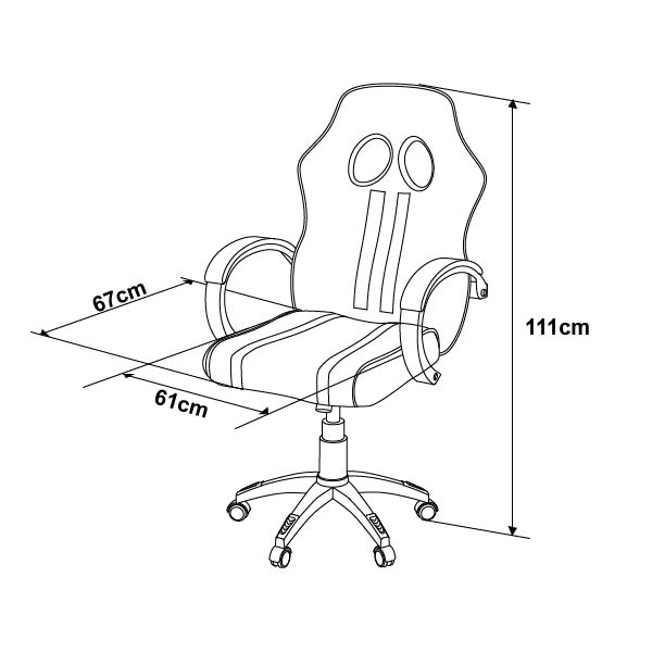 Silla Gamer Gaming Ergonómica MOB-070 Verde Mundo In