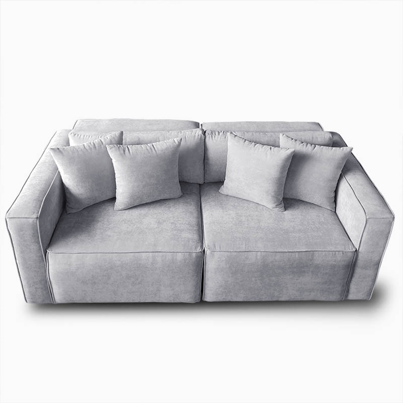 Sofá Austin Love seat Tela Hudson Gris Claro Maderian//ENTREGA A CDMX Y ZONA METROPOLITANA.