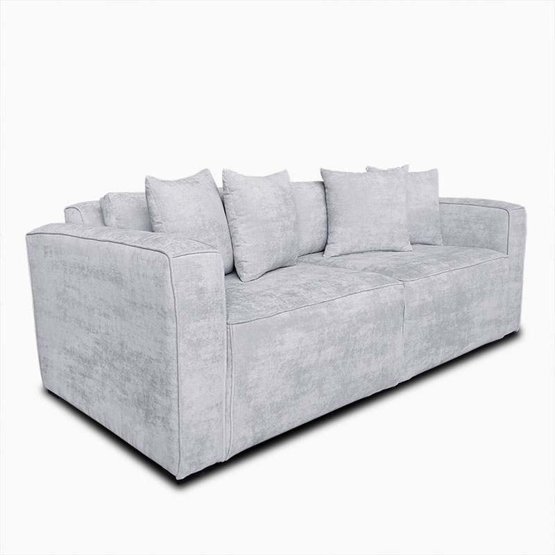 Sofá Austin Love seat Tela Hudson Gris Claro Maderian//ENTREGA A CDMX Y ZONA METROPOLITANA.