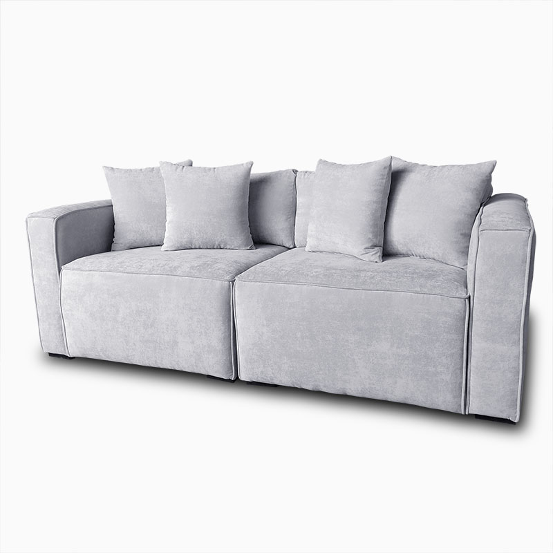 Sofá Austin Love seat Tela Hudson Gris Claro Maderian//ENTREGA A CDMX Y ZONA METROPOLITANA.