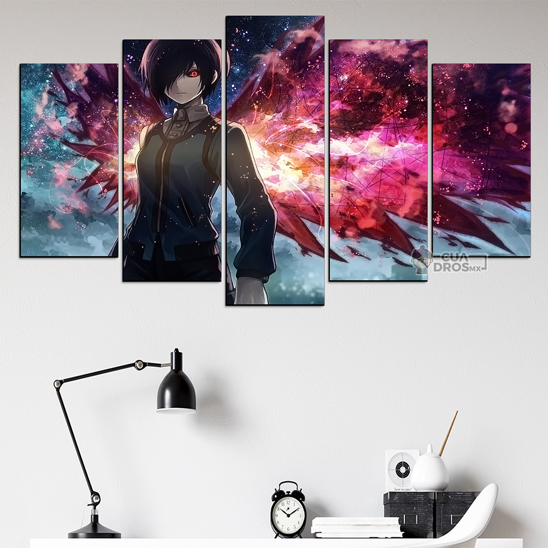 Cuadro Decorativo Anime Tokyo Ghoul Touka Kirishima 100x60cm 5pzs Cuadros MX