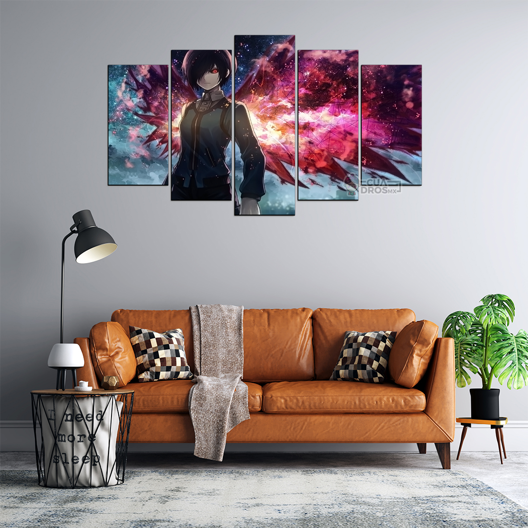 Cuadro Decorativo Anime Tokyo Ghoul Touka Kirishima 100x60cm 5pzs Cuadros MX