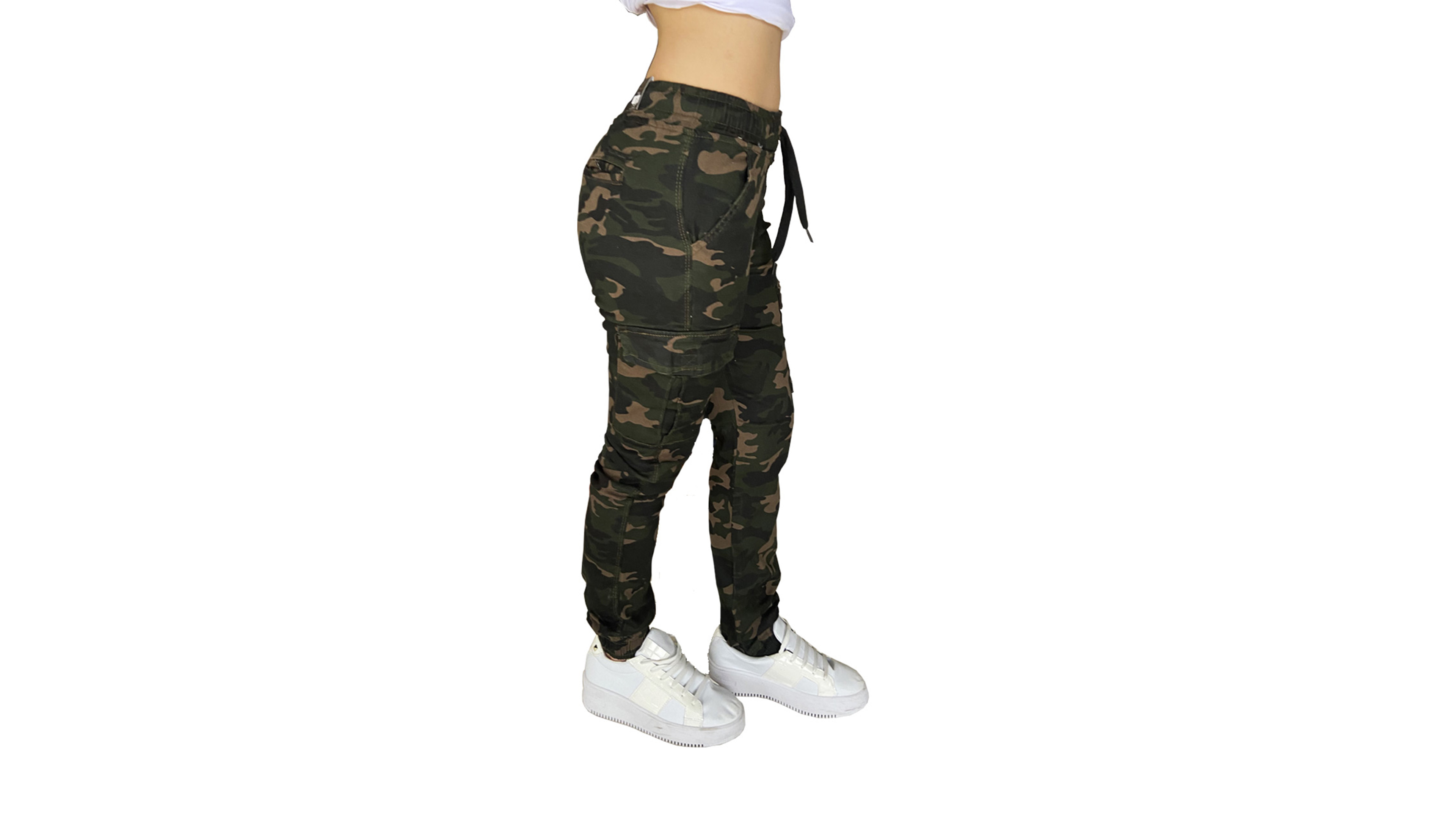 Pantalon Jogger Cargo Dama Estampado Camuflaje