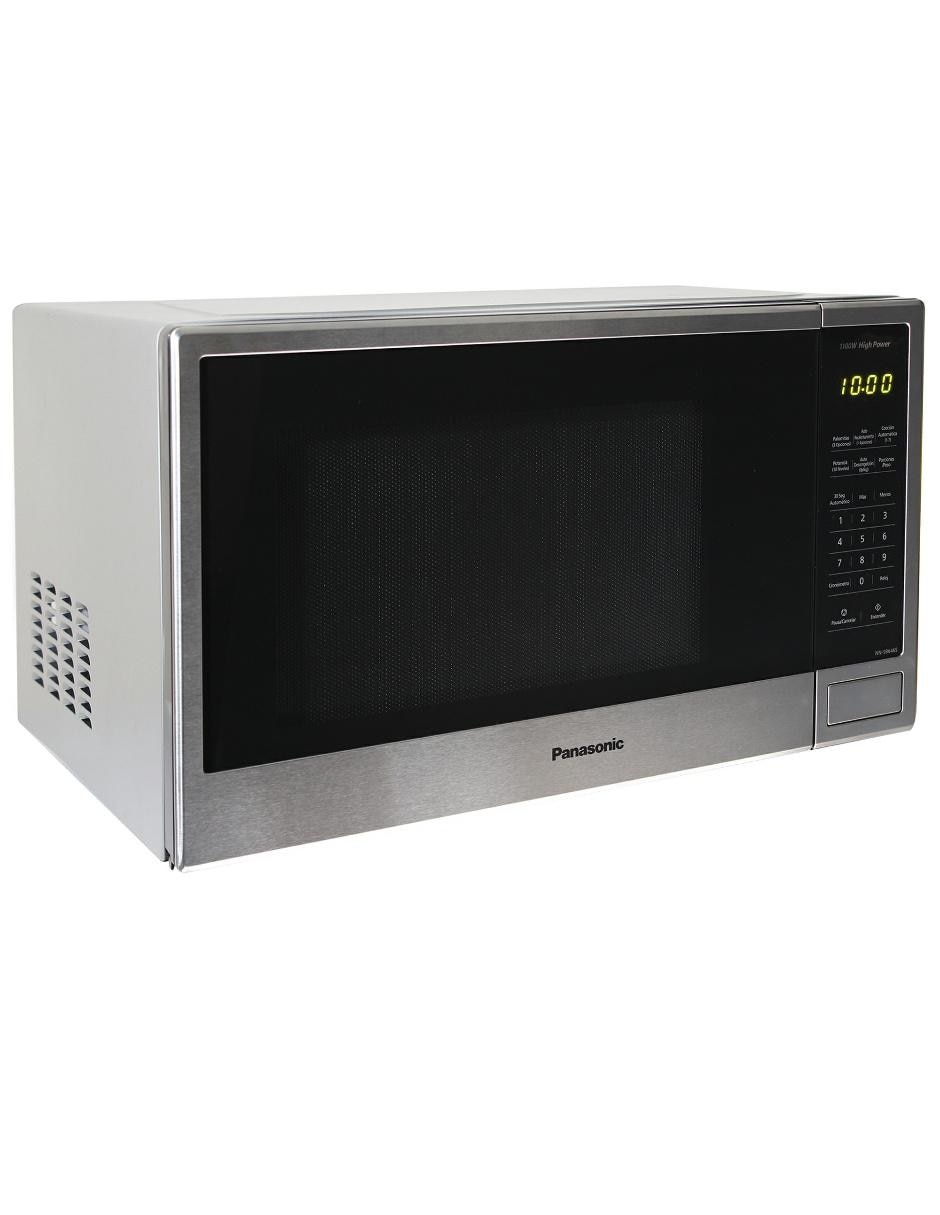 Horno de microondas 1.3p convencional silver con acero inox marca panasonic